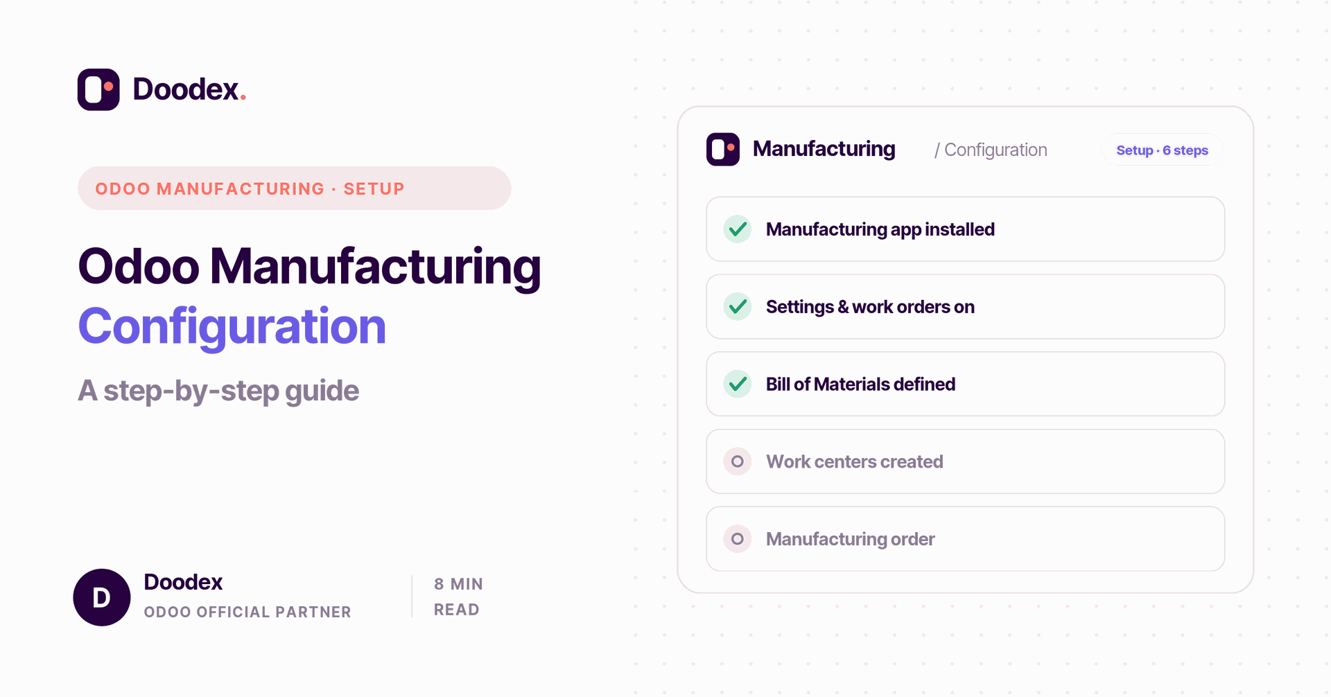 Odoo Manufacturing configuration