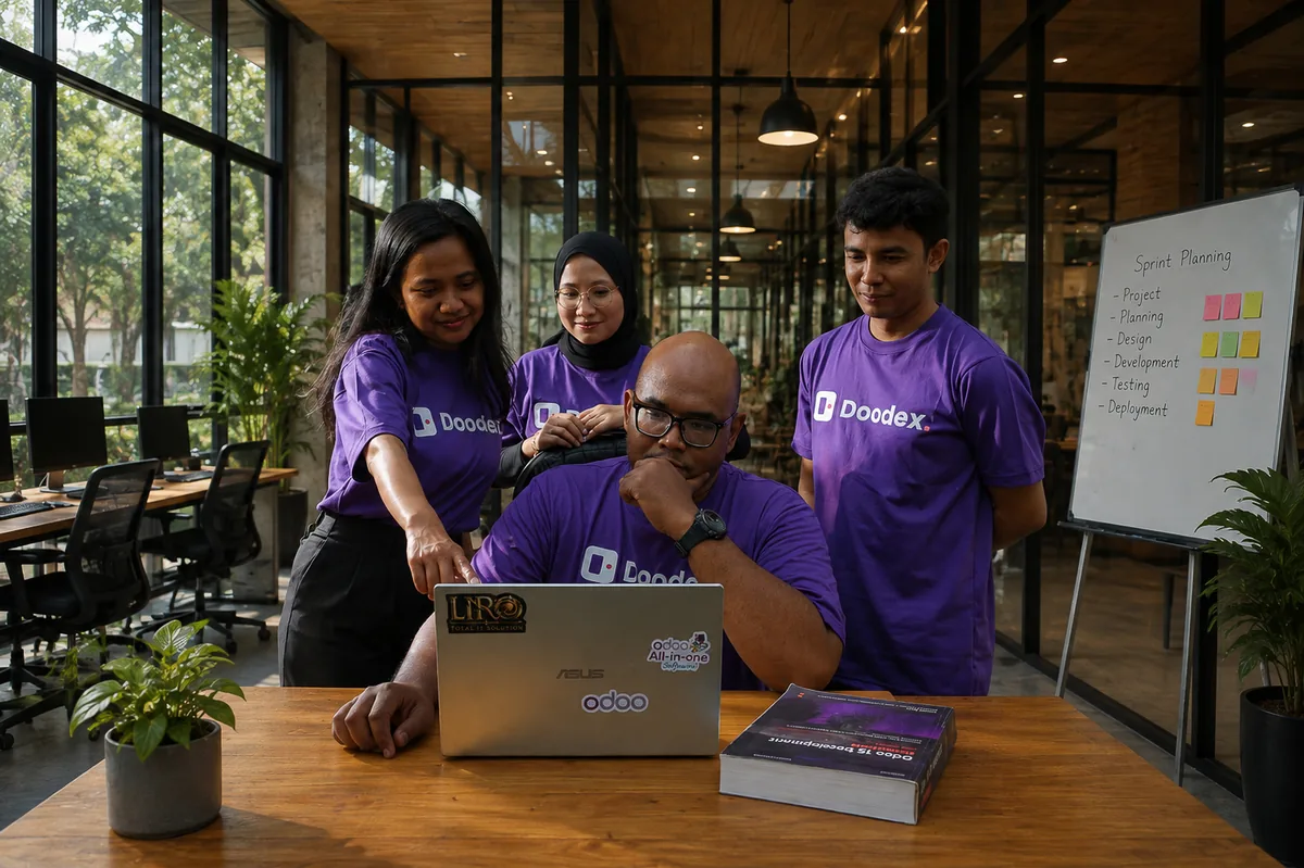 The Doodex team in a sprint planning session